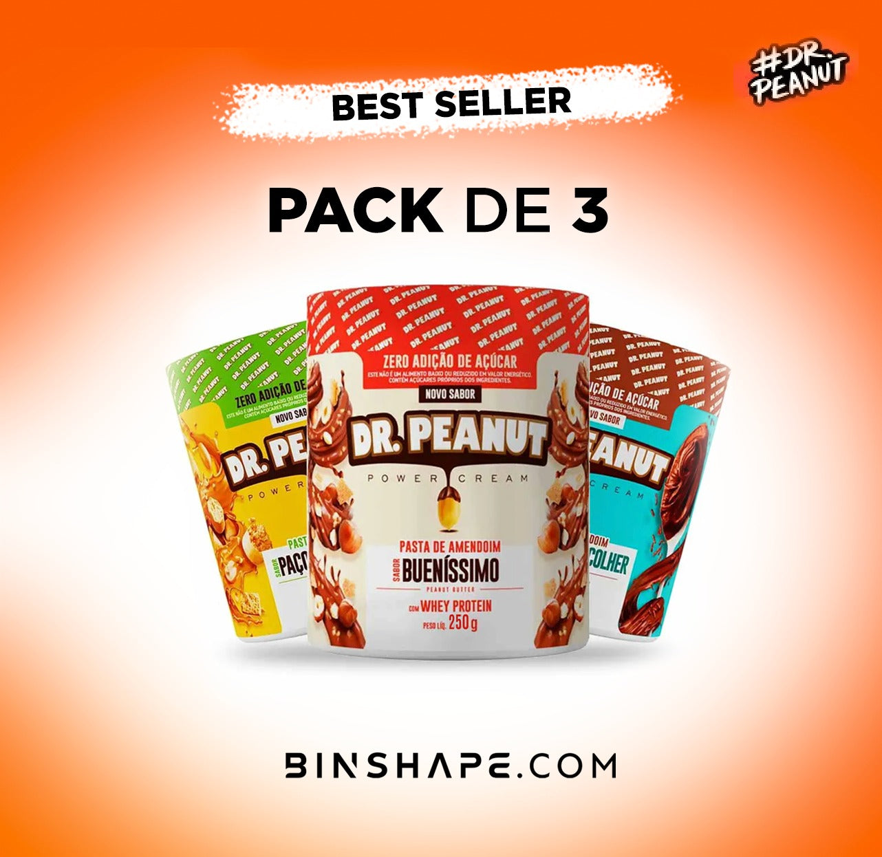 Pack de 3 Dr.Peanut 250g