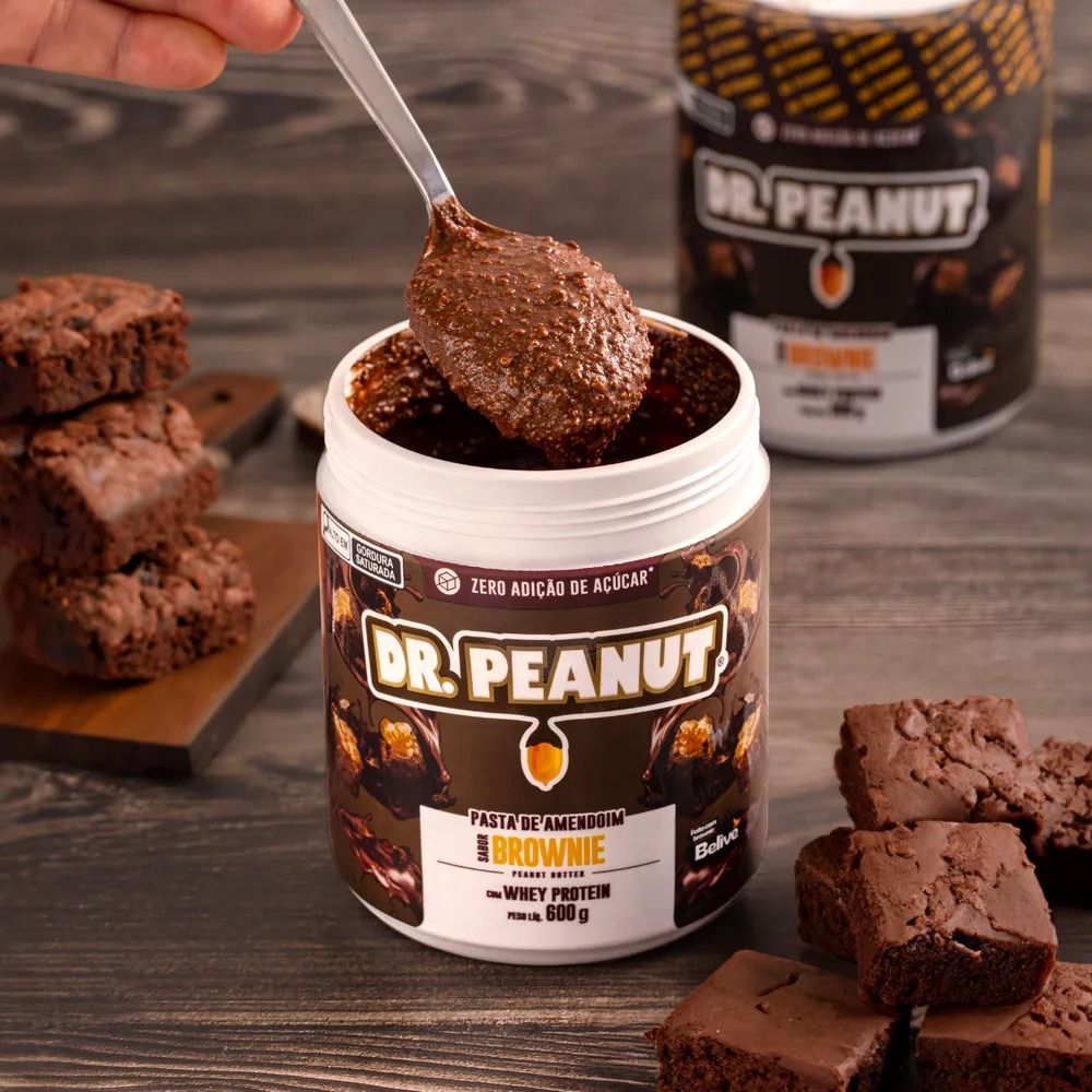 Pasta de Amendoim Sabor Brownie com Whey Protein