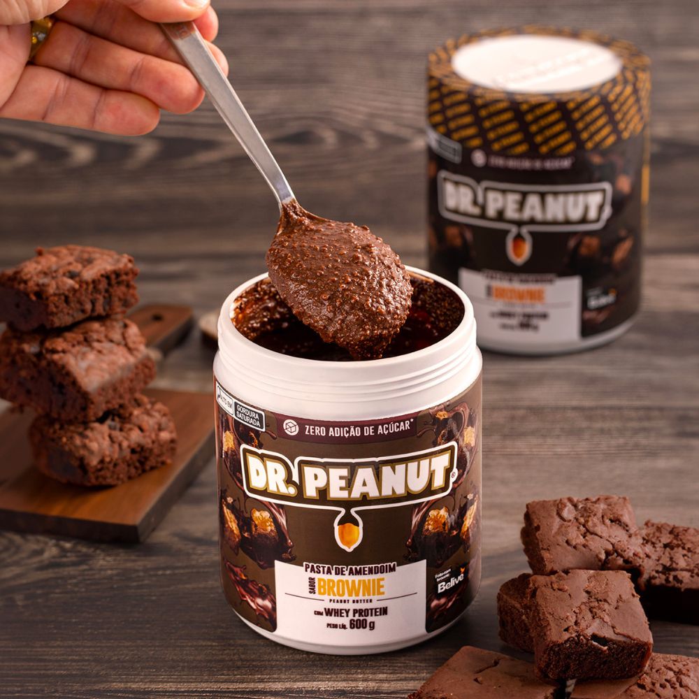 Pasta de Amendoim Sabor Brownie com Whey Protein