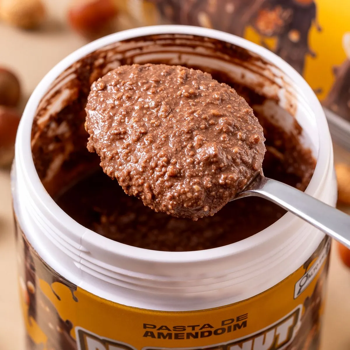 Pasta de Amendoim Sabor Bombom Italiano com Whey Protein Binshape
