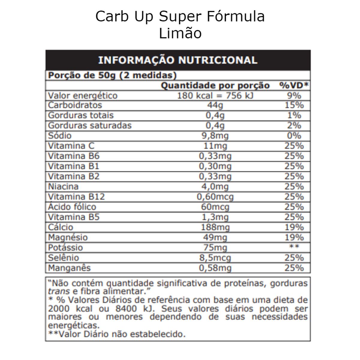 Carb Up Super Fórmula 800g - Probiótica