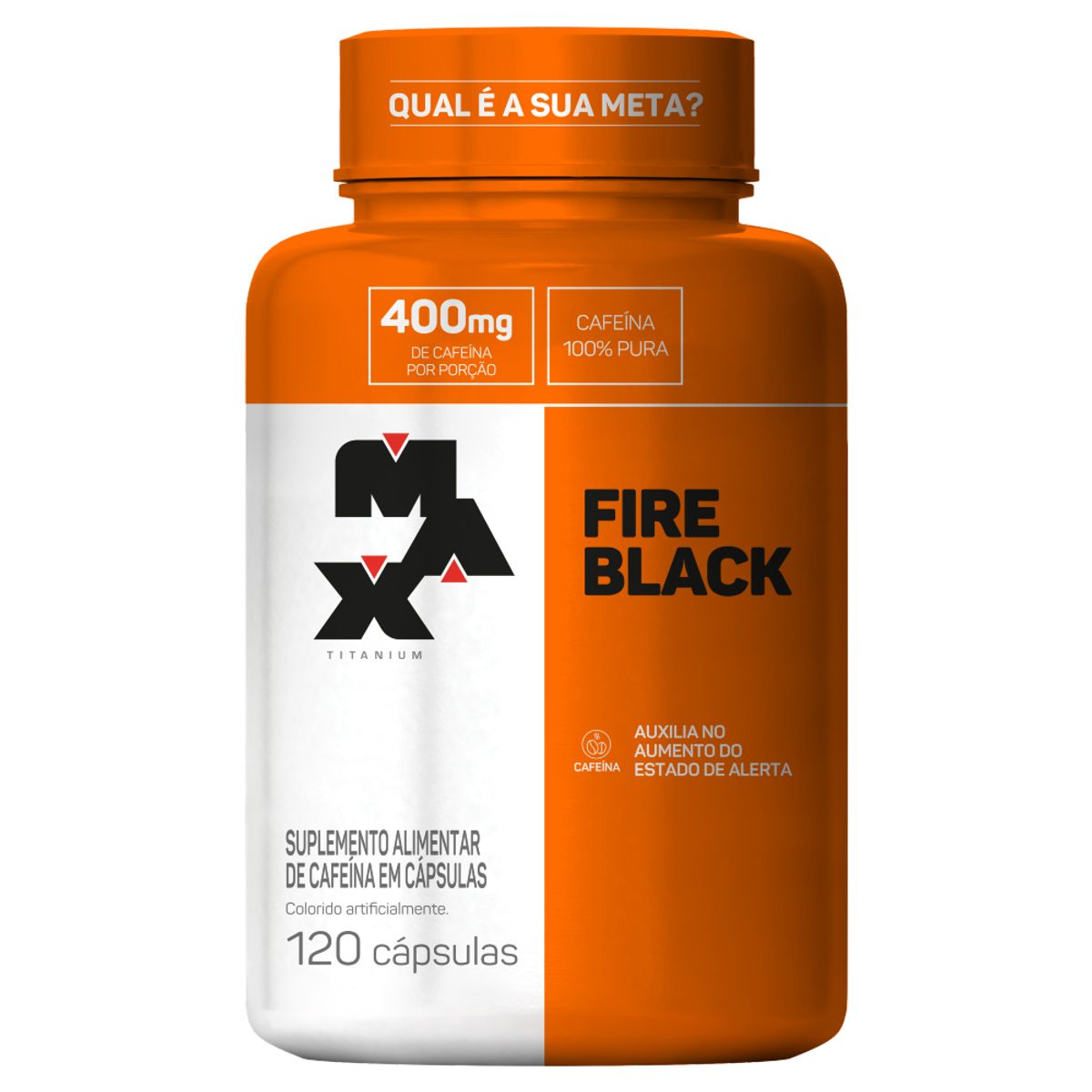 Cafeína 100 % pura Fire Black - Max Titanium