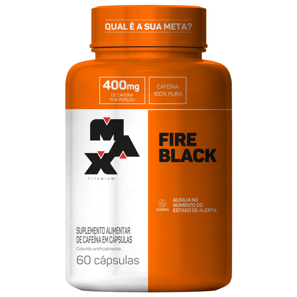 Cafeína 100 % pura Fire Black - Max Titanium