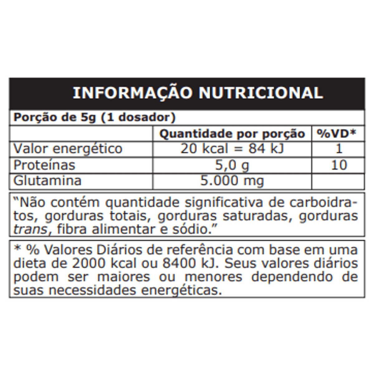 L-Glutamina em Pó Solúvel - Probiótica