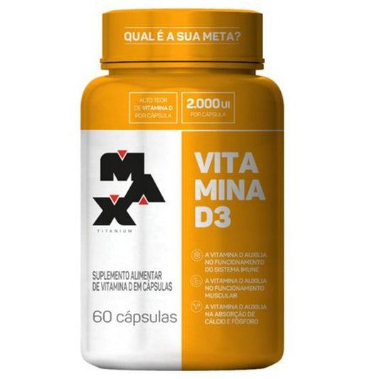 Vitamina D3 2.000 UI - 60 Caps - Max Titanium