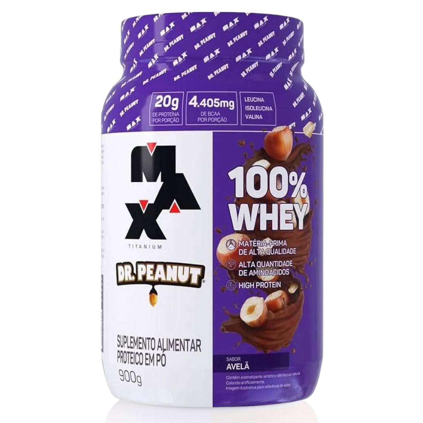 100% Whey Dr. Peanut - Max Titanium Avelã