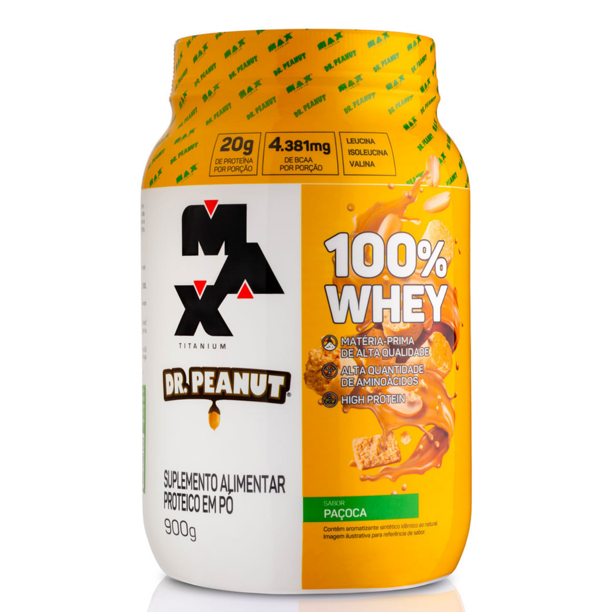 100% Whey Dr. Peanut - Max Titanium Paçoca – Binshape.com