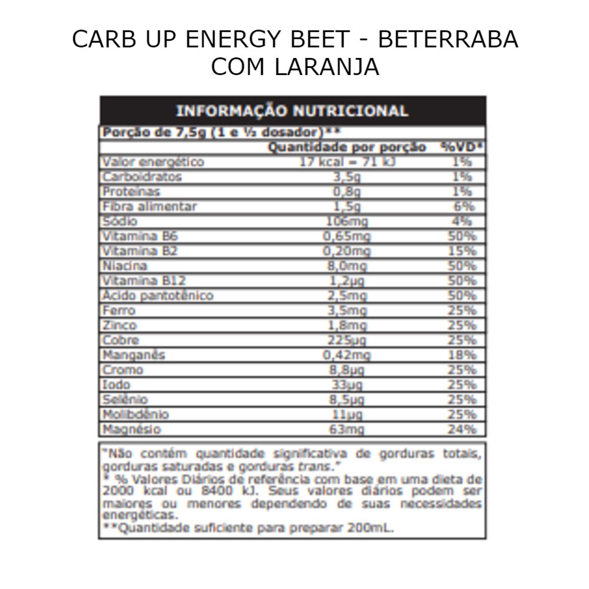 Carb Up Energy Beet - Probiótica