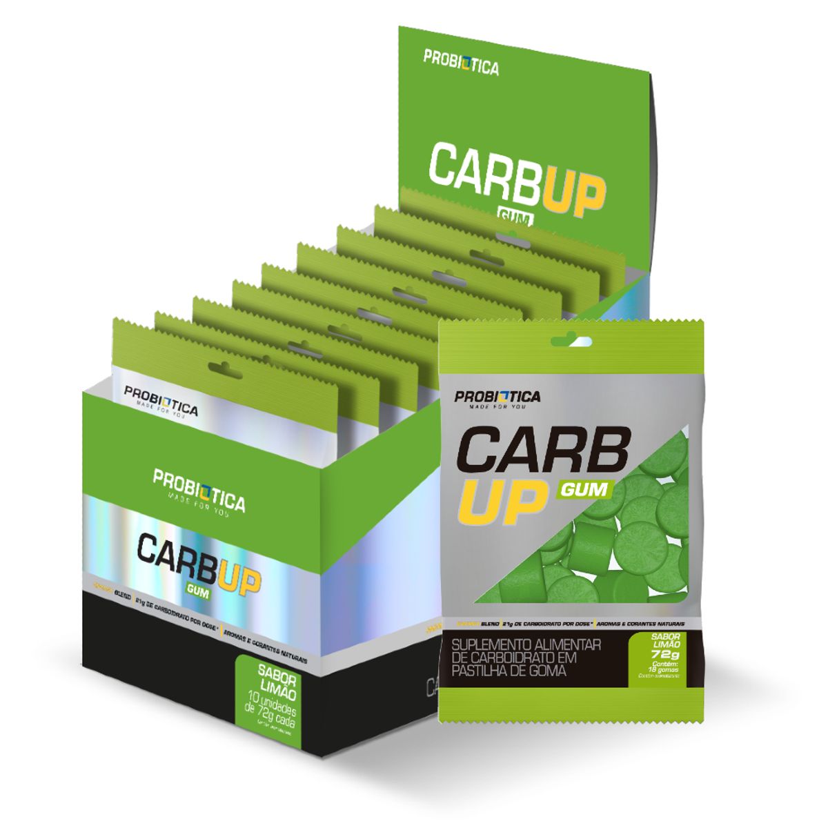 Carb Up Gum Limão - Probiótica