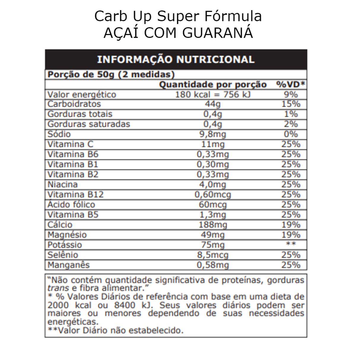 Carb Up Súper Fórmula 800g - Probiótico