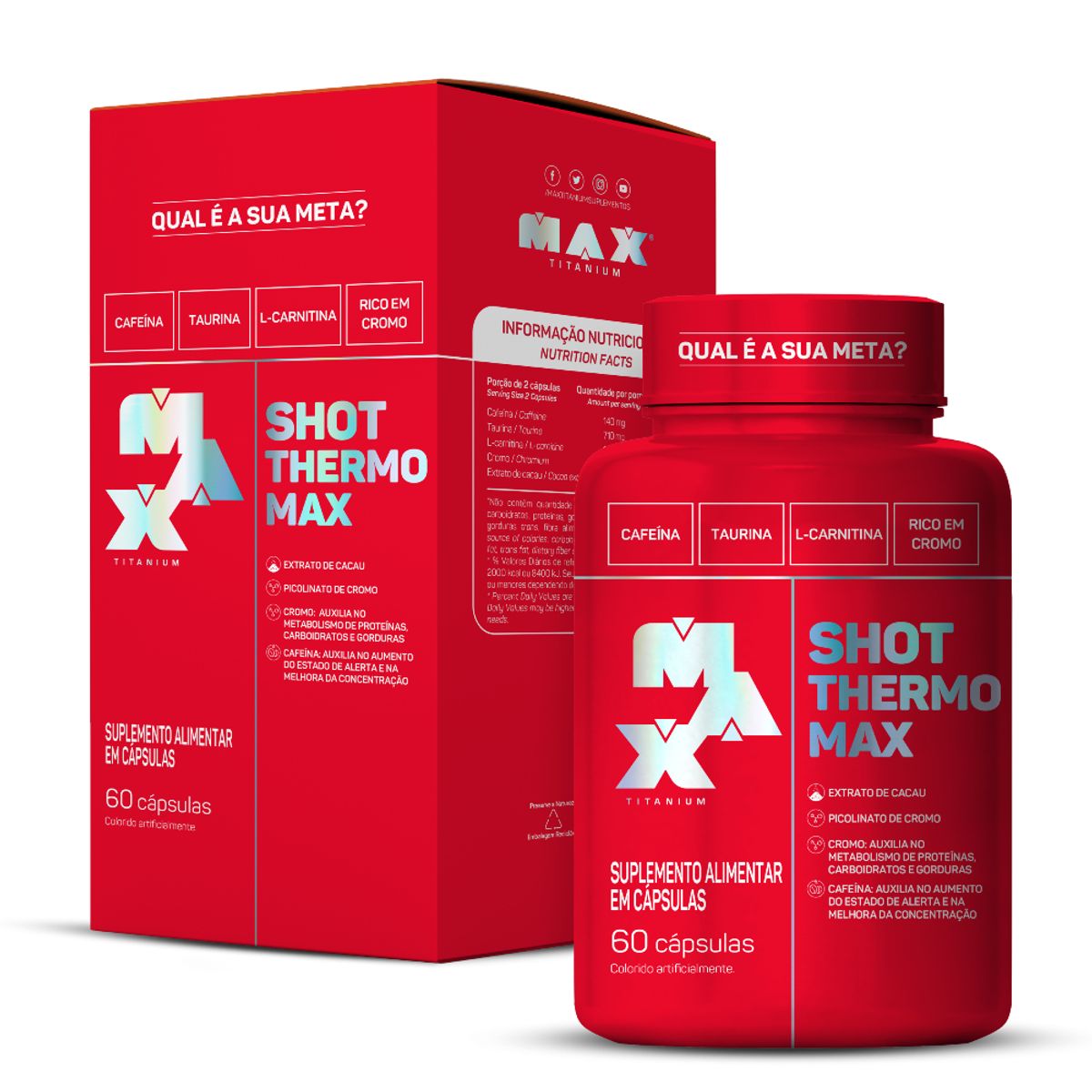 Shot Thermo Max 60 Cáps - Max Titanium